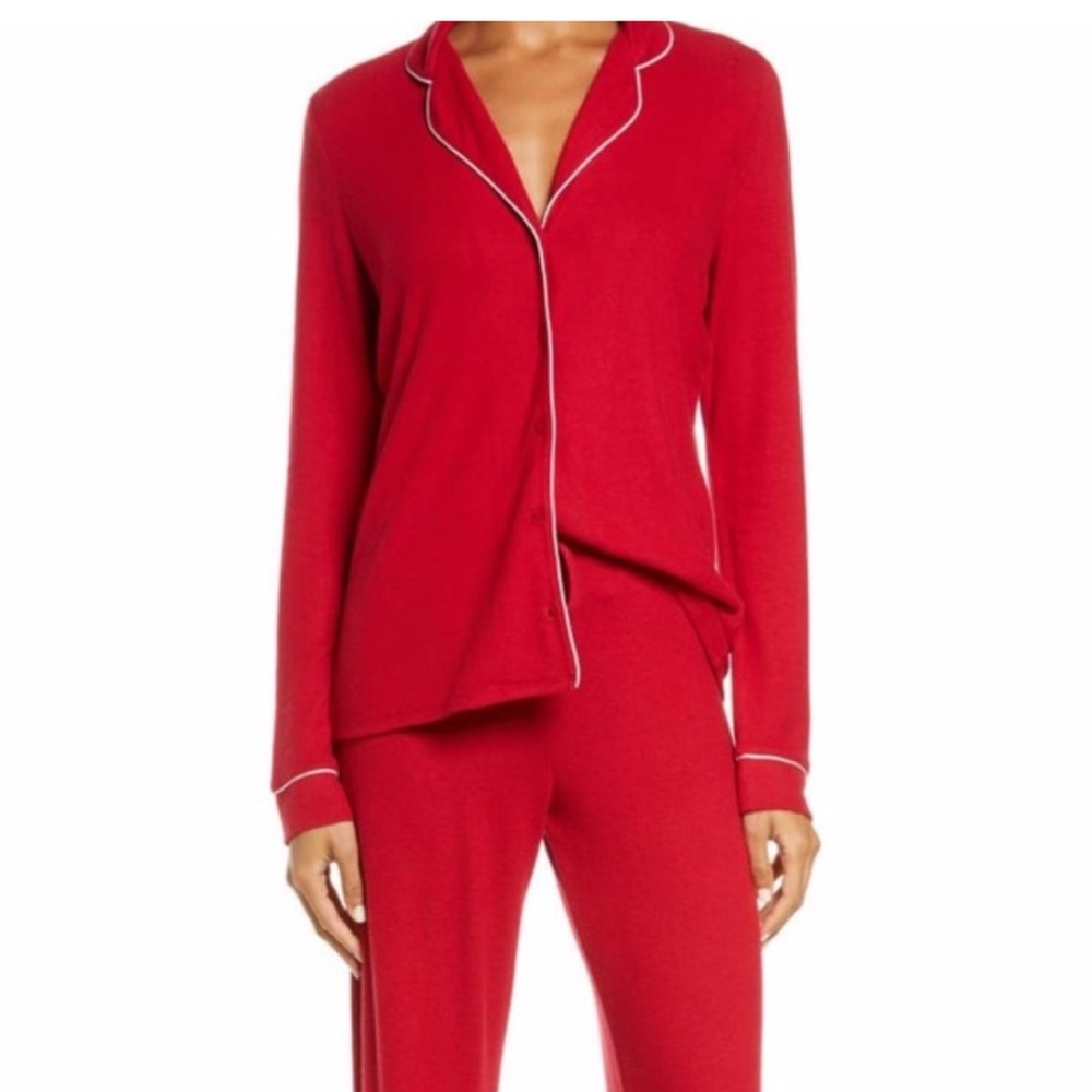 Nordstrom Brushed Red Hacci Pajama